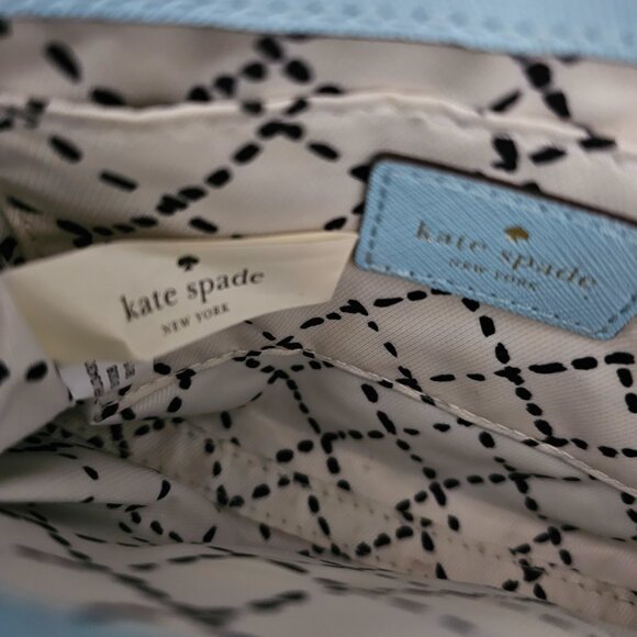 Kate Spade Newbury Lane Sally Flap Saffiano Leather Blue Crossbody Bag - Picture 6 of 15